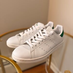 Adidas Stan Smith White & Green Athletic Shoes